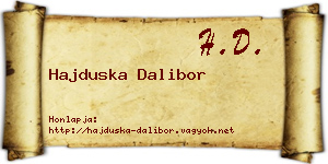 Hajduska Dalibor névjegykártya